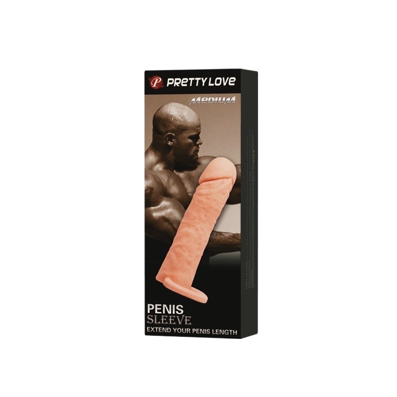 Nakładka Penis Sleeve Medium - przedłużenie 4 cm, długość 16 cm - 6