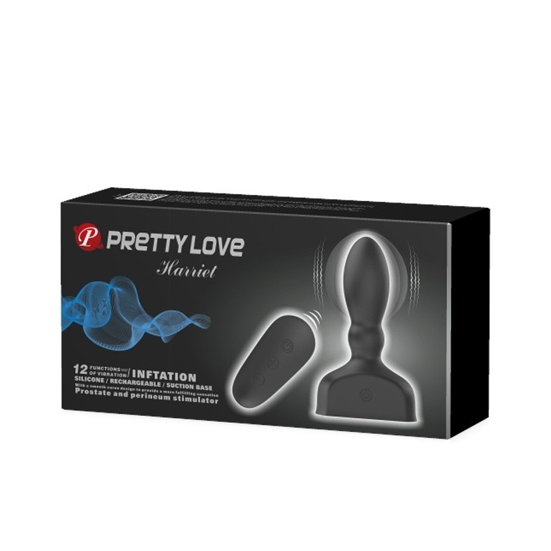 Nadmuchiwany stymulator prostaty Harriet z wibracjami, 12 cm - 6