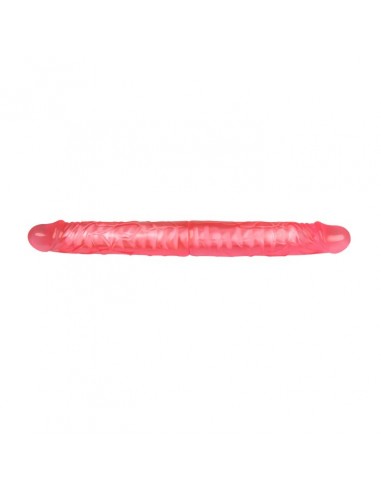 Podwójne dildo BAILE Double Dong 36 cm Czerwone - Dilda żelowe - 3