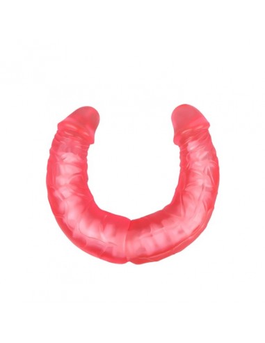 Podwójne dildo BAILE Double Dong 36 cm Czerwone - Dilda żelowe - 1