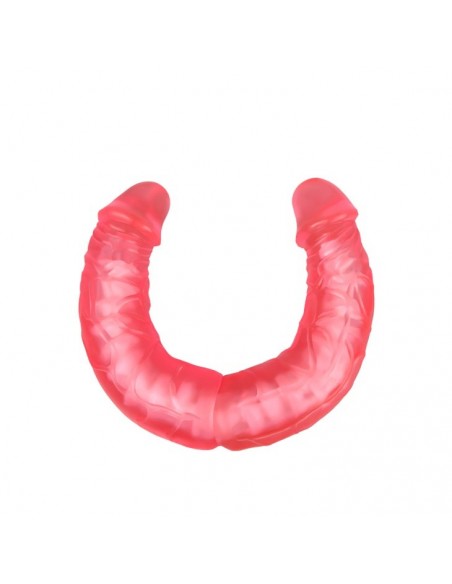 Podwójne dildo BAILE Double Dong 36 cm Czerwone - Dilda żelowe - 1