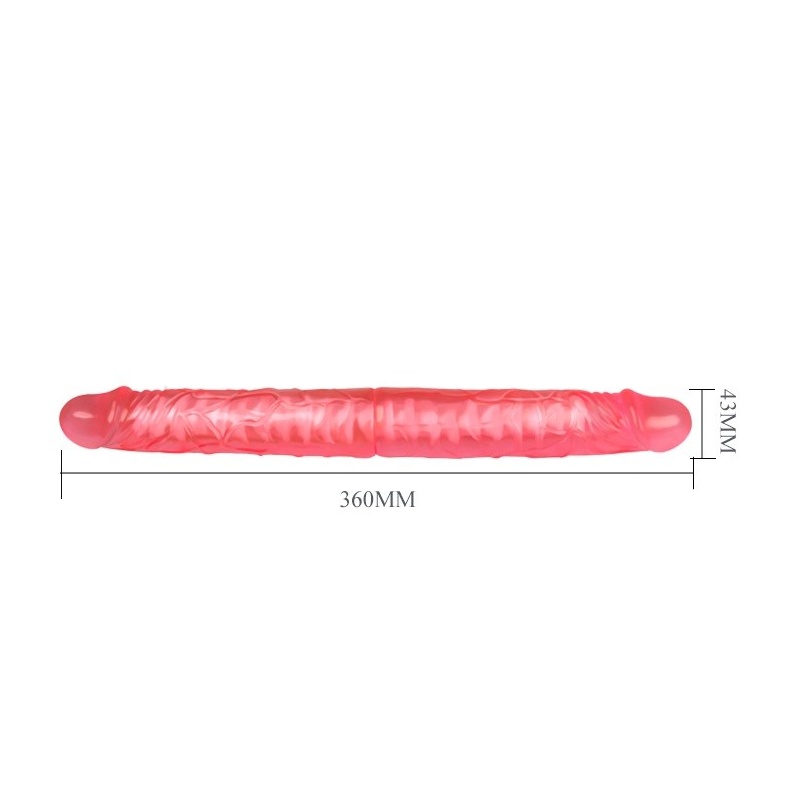 Dildo podwójne Double Dong 14 cali z elastycznym rdzeniem - 36 cm - 5