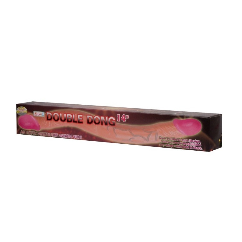 Dildo podwójne Double Dong 14 cali z elastycznym rdzeniem - 36 cm - 6
