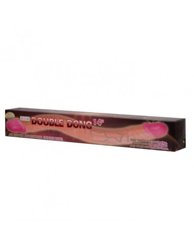 Podwójne dildo BAILE Double Dong 36 cm Czerwone - Dilda żelowe - 6