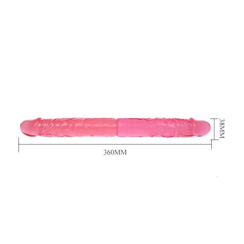 Dildo dwustronne Double Dong 35,6 cm, silikonowe - 5
