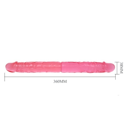 Dildo dwustronne Double Dong 35,6 cm, silikonowe - 5