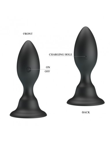 Korek analny wibrujący Pretty Love - Push Over To Trigger Vibration - Kulki i korki analne wibrujące - 3