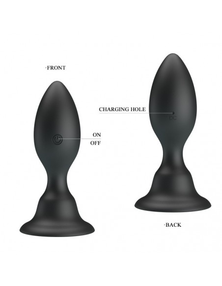 Korek analny wibrujący Pretty Love - Push Over To Trigger Vibration - Kulki i korki analne wibrujące - 3