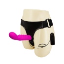 Wibrator strap-on ULTRA HARNESS Vibration z zagiętą główką i pilotem - długość całkowita 15,5 cm - 2