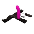 Wibrator strap-on ULTRA HARNESS Vibration z zagiętą główką i pilotem - długość całkowita 15,5 cm - 3