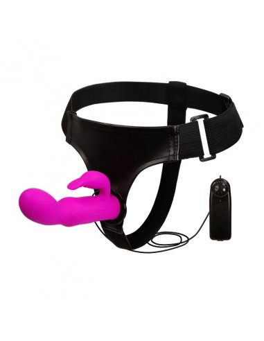 Strapon Z Wibracjami Baile Ultra Harness Double Vibration - Strap-ony, dilda na pasku z wibracją - 1