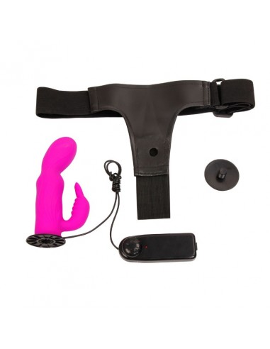 Strapon Z Wibracjami Baile Ultra Harness Double Vibration - Strap-ony, dilda na pasku z wibracją - 4