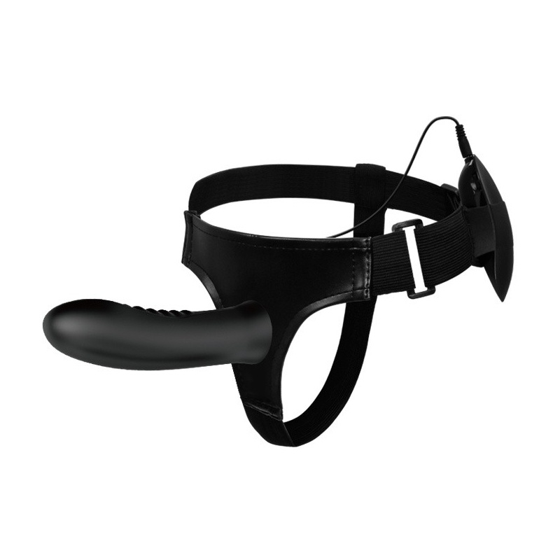 Strap-on MYRON Vibration z regulowanymi szelkami - 18,3 cm - 1