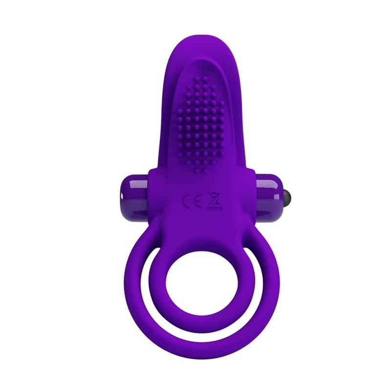 Wibrujący pierścień na penisa Vibrant Penis Ring Purple - 10 trybów wibracji, silikon medyczny, średnica wewnętrzna 3 cm - 1