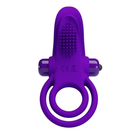 Wibrujący pierścień na penisa Vibrant Penis Ring Purple - 10 trybów wibracji, silikon medyczny, średnica wewnętrzna 3 cm - 1
