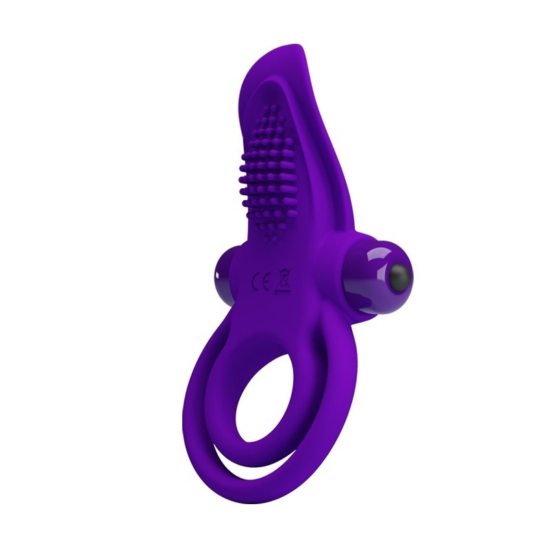 Wibrujący pierścień na penisa Vibrant Penis Ring Purple - 10 trybów wibracji, silikon medyczny, średnica wewnętrzna 3 cm - 2