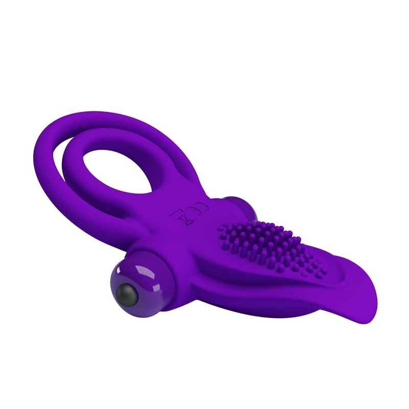 Wibrujący pierścień na penisa Vibrant Penis Ring Purple - 10 trybów wibracji, silikon medyczny, średnica wewnętrzna 3 cm - 4
