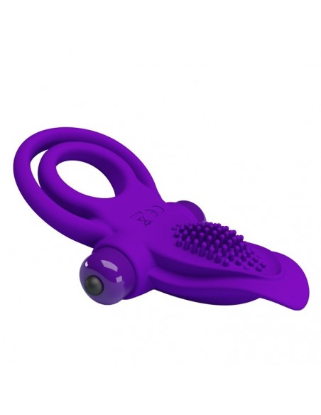 Pierścień z wibracjami  Penis Ring Fioletowy - 10 Funkcji - Pierścienie erekcyjne wibrujące - 4