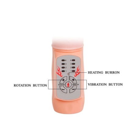 Wibrator Fire Bunny z rotacyjnym trzonkiem i ogrzewaniem do 48°C - 5