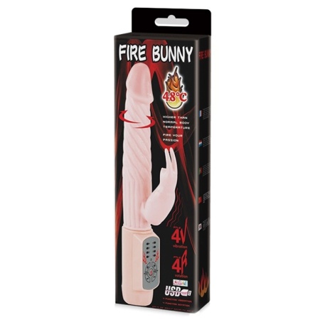 Wibrator Fire Bunny z rotacyjnym trzonkiem i ogrzewaniem do 48°C - 8