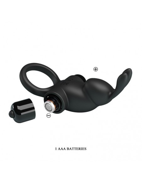 Pierścień z wibracjami  Penis Ring I Czarny - Pierścienie erekcyjne wibrujące - 7