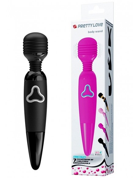 Masażer Pretty Love - Body Wand Black 7 Function - Wibratory Magic Wand - 2