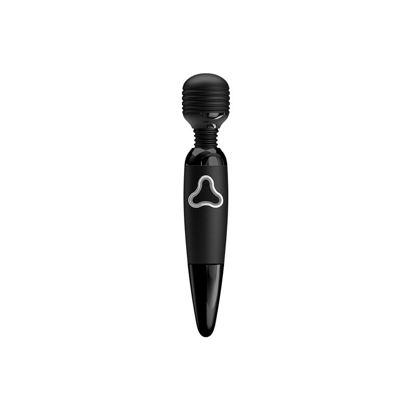 Body Wand - masażer erotyczny z prążkowaną główką 4,5 cm, 7 funkcji wibracji, długość 25 cm - 1