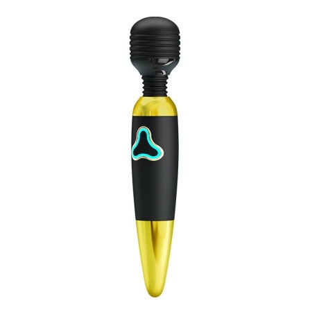 Body Wand - stymulator do łechtaczki z prążkowaną główką 4,5 cm i 7 poziomami wibracji, silikon medyczny, długość 25 cm - 1