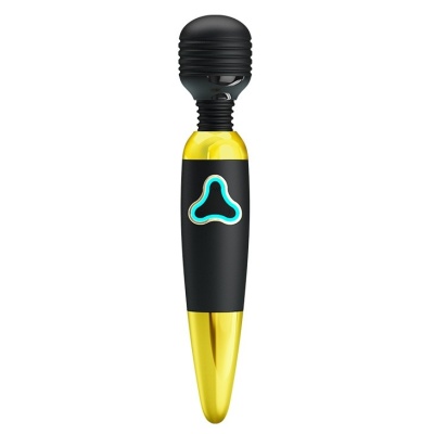 Body Wand - stymulator do łechtaczki z prążkowaną główką 4,5 cm i 7 poziomami wibracji, silikon medyczny, długość 25 cm - 1 2