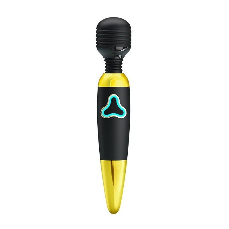 Body Wand - stymulator do łechtaczki z prążkowaną główką 4,5 cm i 7 poziomami wibracji, silikon medyczny, długość 25 cm - 2