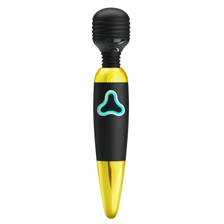 Body Wand - stymulator do łechtaczki z prążkowaną główką 4,5 cm i 7 poziomami wibracji, silikon medyczny, długość 25 cm - 2