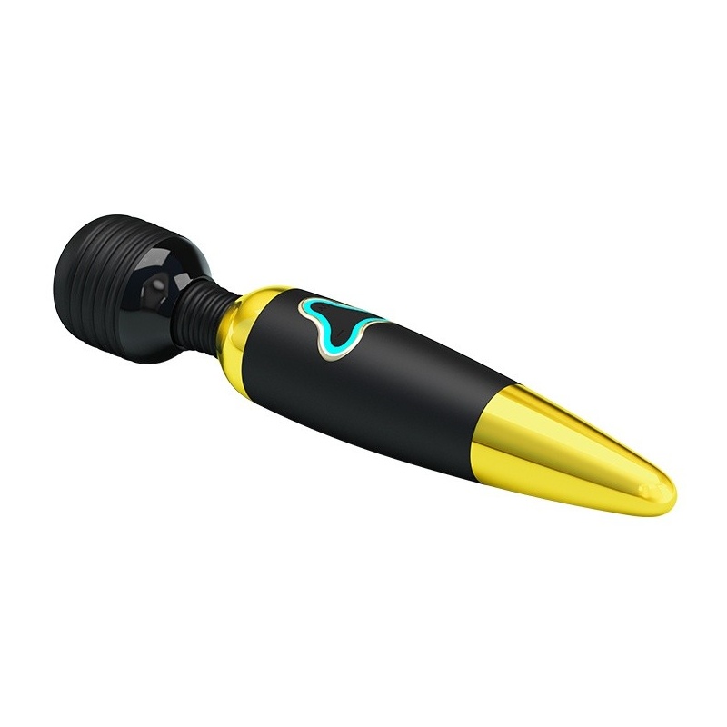 Body Wand - stymulator do łechtaczki z prążkowaną główką 4,5 cm i 7 poziomami wibracji, silikon medyczny, długość 25 cm - 3