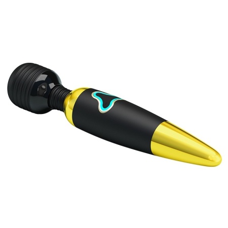 Body Wand - stymulator do łechtaczki z prążkowaną główką 4,5 cm i 7 poziomami wibracji, silikon medyczny, długość 25 cm - 3