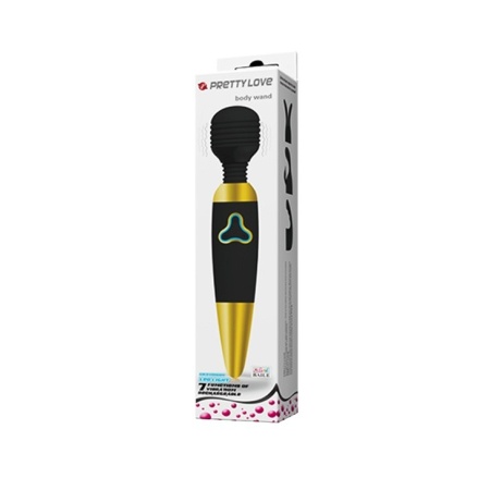 Body Wand - stymulator do łechtaczki z prążkowaną główką 4,5 cm i 7 poziomami wibracji, silikon medyczny, długość 25 cm - 8
