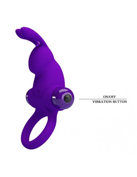 Pierścień z wibracjami  Penis Ring I Fioletowy - Pierścienie erekcyjne wibrujące - 6