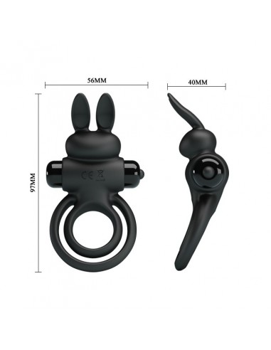 Pierścień z wibracjami  Penis Ring III Czarny - Pierścienie erekcyjne wibrujące - 5