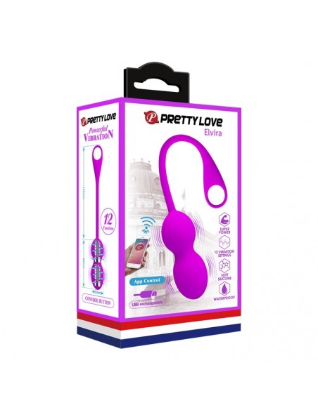 Sterowane Telefonem Kulki Gejszy Elvira Purple - Kulki Gejszy i Jajeczka Wibrujące - 7