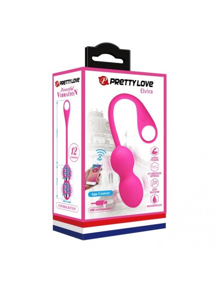 Sterowane Telefonem Kulki Gejszy Elvira Pink - Kulki Gejszy i Jajeczka Wibrujące - 6