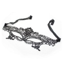 Maska na oczy Royal Mask BLACK – czarna koronkowa maska BDSM - 1