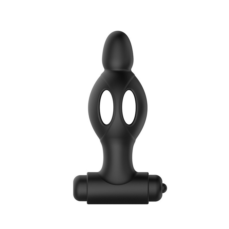 Wibracyjny korek analny BI-210214-MR z silikonu medycznego, 10 trybów, 4,0 x 11,8 cm - 1