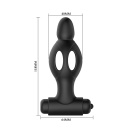 Wibracyjny korek analny BI-210214-MR z silikonu medycznego, 10 trybów, 4,0 x 11,8 cm - 4