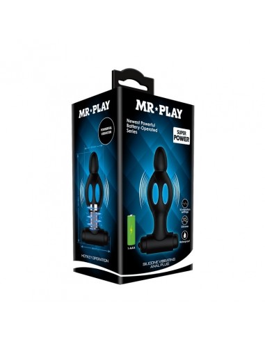 Korek analny wibrujący Mr Play - Silicone Vibrating Anal Plug - Kulki i korki analne wibrujące - 7