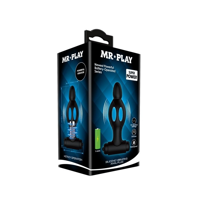 Wibracyjny korek analny BI-210214-MR z silikonu medycznego, 10 trybów, 4,0 x 11,8 cm - 7