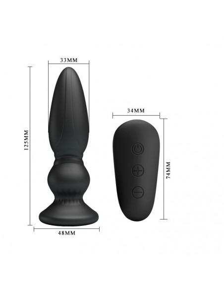 Korek analny wibrujący Mr Play - Powerfull Vibrating - Kulki i korki analne wibrujące - 4