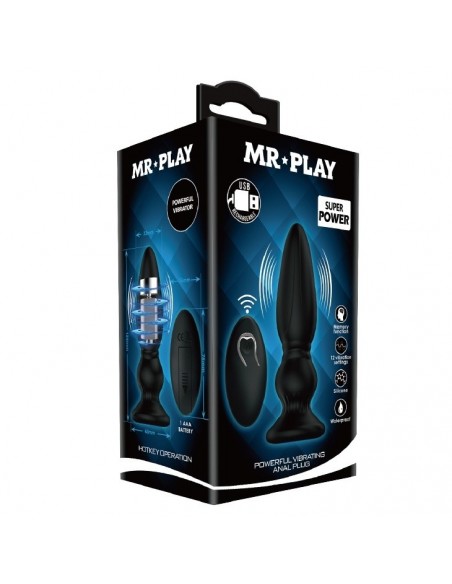 Korek analny wibrujący Mr Play - Powerfull Vibrating - Kulki i korki analne wibrujące - 8