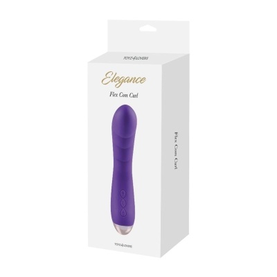 Wibrator punktu G Flex Com Curl silikonowy fioletowy 16 cm - 1 2