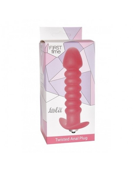 Korek analny wibrujący Twisted Anal Plug Pink - Kulki i korki analne wibrujące - 2