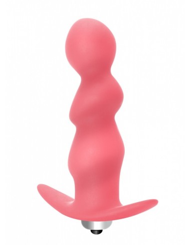 Korek analny wibrujący Plug- Spiral Anal Plug Pink - Kulki i korki analne wibrujące - 3
