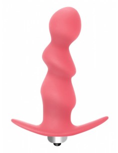 Korek analny wibrujący Plug- Spiral Anal Plug Pink - Kulki i korki analne wibrujące - 1