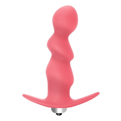Wibrujący korek analny Lola Toys Spiral Anal Plug Pink o strukturze spiralnej, 7 trybów, 9,5 cm, śr. 2,6 cm - 1